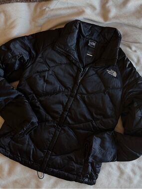 THE NORTH FACE 550 WOMENS BLACK DOWN PUFFER QUILTED INSULATED JACKET SMALL